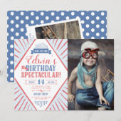 Carnival Kind Birthday Spectacular Geo Ticket Phot Aankondiging (Voorkant / Achterkant)