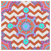 Carnival-kleuren | Chevron Boho Pattern Stof (Close Up)