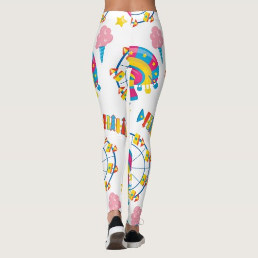 Carnival Lights: Ferris Wheel Print Leggings (Achterkant)