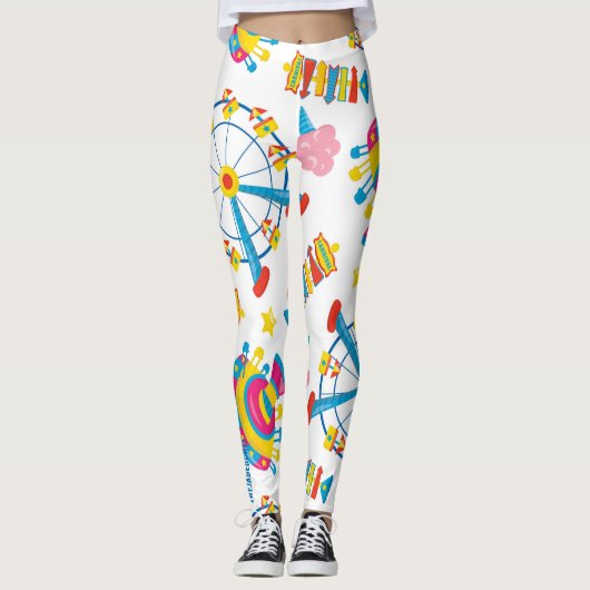Carnival Lights: Ferris Wheel Print Leggings (Voorkant)