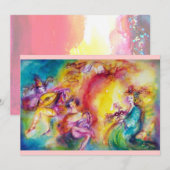 CARNIVAL, Mardi Gras Masquerade Ball Invite Kaart (Voorkant / Achterkant)