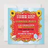 Carnival Marquee Birthday Party Kaart (Voorkant)
