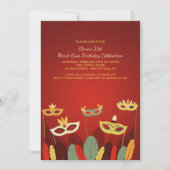 Carnival Masenuitnodiging Kaart (Voorkant)