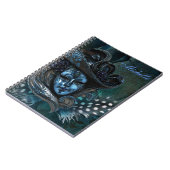 Carnival Mask-Blue Damask Note Book Notitieboek (Linkerzijde)