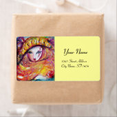 CARNIVAL MASK IN GEEL MET RODE ROSE ROSE ETIKET (Insitu)