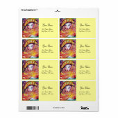 CARNIVAL MASK IN GEEL MET RODE ROSE ROSE ETIKET (Full Sheet)