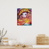 CARNIVAL MASK IN GEEL MET RODE ROSE ROSE POSTER (Keuken)