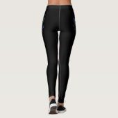 Carnival Masker ~ Black ~ Blue Feathers ~ Leggings (Achterkant)