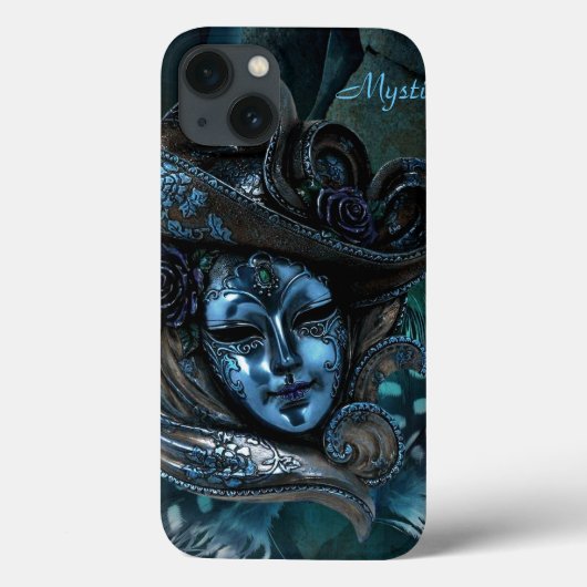 Carnival Masker - Blue Damask iPad Case (Achterkant)