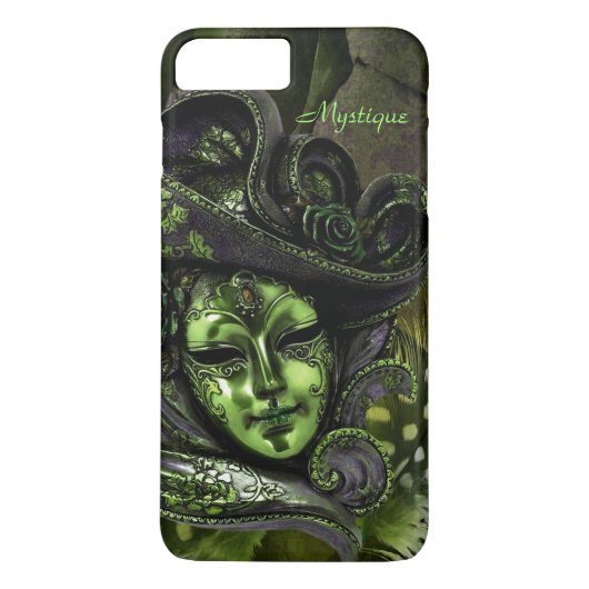 Carnival Masker - Peridot Damask iPhone 7 plus Hoe Case-Mate iPhone Case (Achterkant)