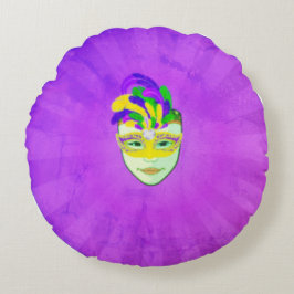 Carnival masker rond kussen
