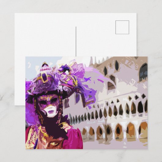 Carnival Masker van Venetië Briefkaart (Voorkant / Achterkant)