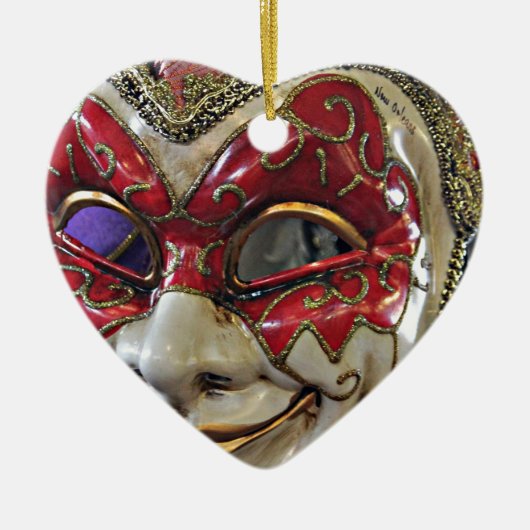 Carnival Maskerontwerp Keramisch Ornament (Voorkant)