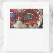 Carnival Maskerontwerp Rechthoekige Sticker (Tas)
