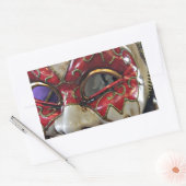 Carnival Maskerontwerp Rechthoekige Sticker (Envelop)