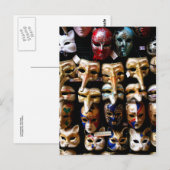 Carnival-maskers Briefkaart (Voorkant / Achterkant)