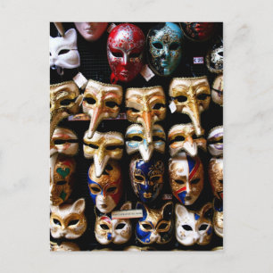Carnival-maskers Briefkaart
