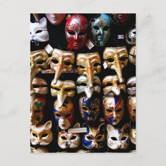 Carnival-maskers Briefkaart (Voorkant)