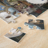 Carnival-maskers op de Italiaanse straatverkoper Legpuzzel (Zijkant)