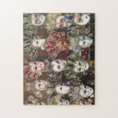 Carnival-maskers op de Italiaanse straatverkoper Legpuzzel (Verticaal)