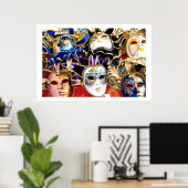 Carnival-maskers Poster (Thuiskantoor)