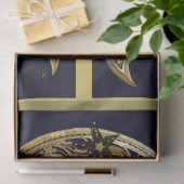 Carnival Masquerade Mask Gold Moon 14 ontkoppeling Tissuepapier (Geschenk)