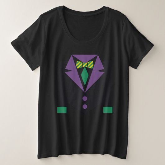 Carnival Masquerade Tuxedo Mannen Parade Mardi Gra Grote Maat T-shirt (Design voorkant)