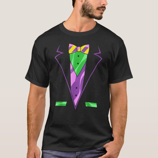 Carnival Masquerade Tuxedo Men Parade Mardi Gras T-shirt (Voorkant)