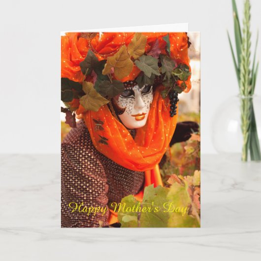 Carnival Moederdag Gevouwen Wenskaart Kaart (Voorkant)