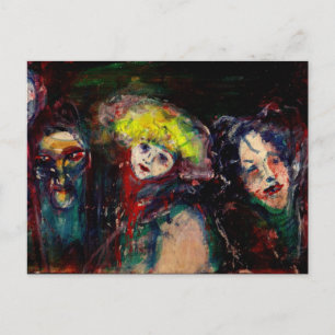 CARNIVAL NACHT IN VENICE Black Uitnodiging Briefkaart