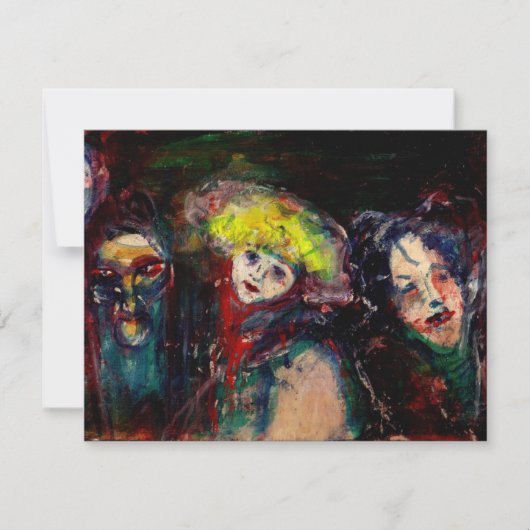 CARNIVAL NACHT IN VENICE Venetian Masquerade maske Aankondiging (Voorkant)