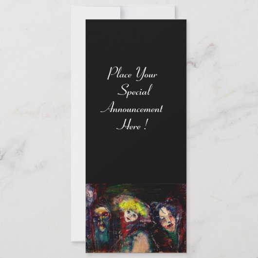 CARNIVAL NACHT IN VENICE Venetian Masquerade maske Aankondiging (Achterkant)