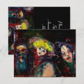 CARNIVAL NACHT IN VENICE Venetian Masquerade maske Aankondiging (Voorkant / Achterkant)