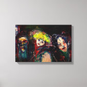 CARNIVAL NACHT IN VENICE Venetian Masquerade maske Canvas Afdruk (Voorkant)