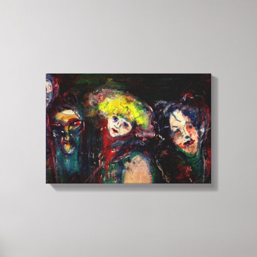 CARNIVAL NACHT IN VENICE Venetian Masquerade maske Canvas Afdruk (Voorkant)