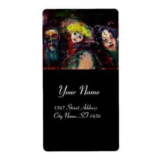 CARNIVAL NACHT IN VENICE Venetian Masquerade maske Etiket (Voorkant)