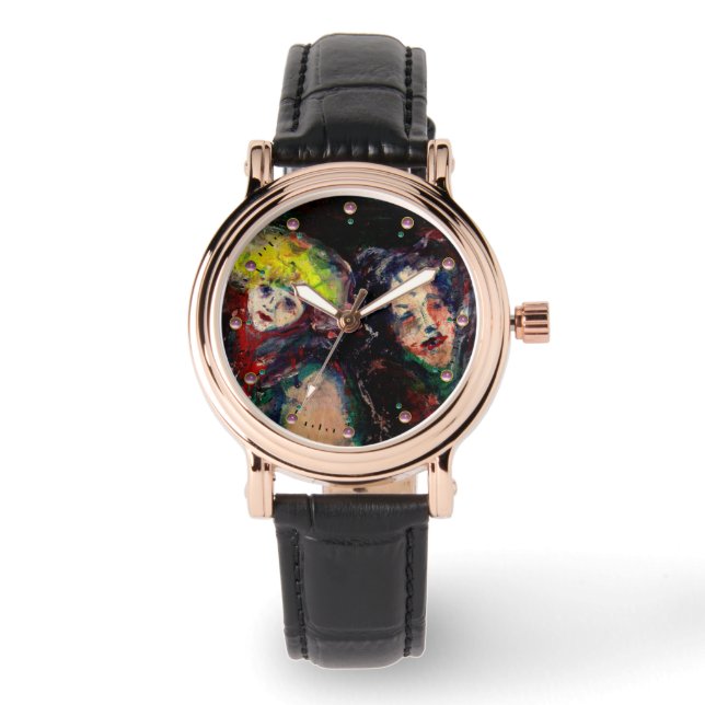 CARNIVAL NACHT IN VENICE Venetian Masquerade maske Horloge (Voorkant)