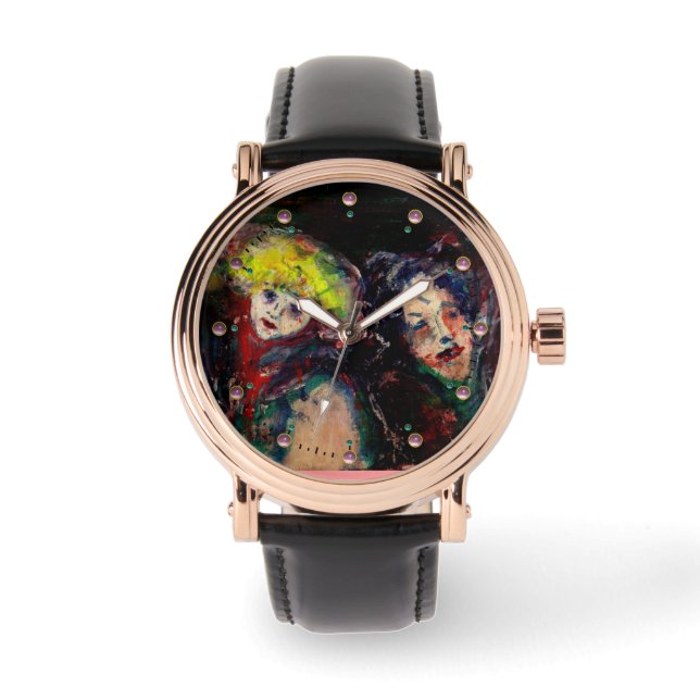 CARNIVAL NACHT IN VENICE Venetian Masquerade maske Horloge (Voorkant)