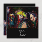 CARNIVAL NACHT IN VENICE Venetian Masquerade maske Kaart (Voorkant / Achterkant)