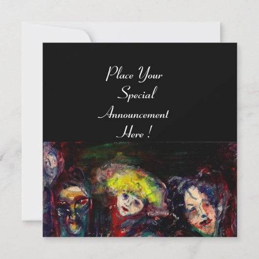 CARNIVAL NACHT IN VENICE Venetian Masquerade maske Kaart (Achterkant)