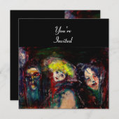 CARNIVAL NACHT IN VENICE Venetian Masquerade maske Kaart (Voorkant / Achterkant)