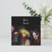 CARNIVAL NACHT IN VENICE Venetian Masquerade maske Kaart (Staand voorkant)