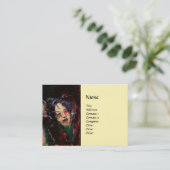 CARNIVAL NACHT IN VENICE Venetian Masquerade maske Visitekaartje (Staand voorkant)