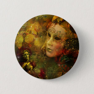 Carnival - New Orleans Mardi Gras Splendor Ronde Button 5,7 Cm