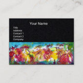 CARNIVAL NIGHT Masquerade Dance, Music Black Paper Visitekaartje (Voorkant)