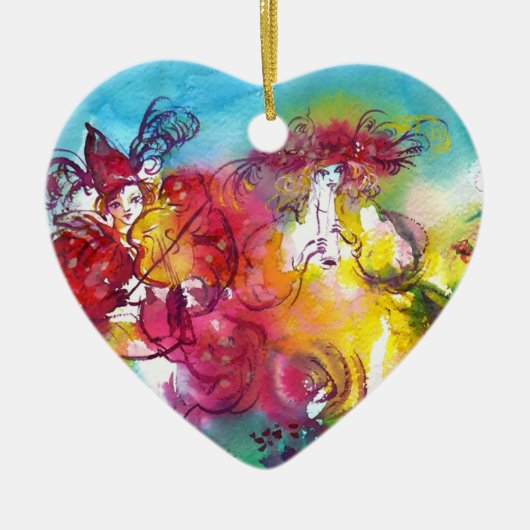 CARNIVAL NIGHT / Venetian Masquerade, Dance Music Keramisch Ornament (Voorkant)