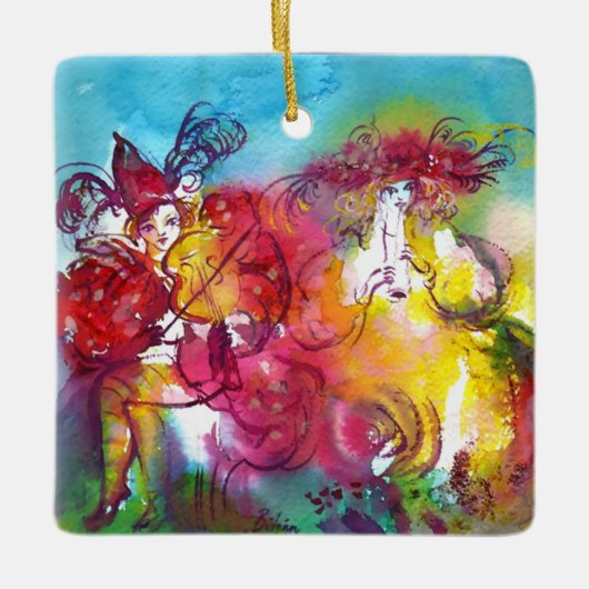 CARNIVAL NIGHT / Venetian Masquerade, Dance Music Keramisch Ornament (Voorkant)