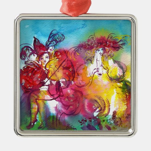 CARNIVAL NIGHT / Venetian Masquerade, Dance Music Metalen Ornament (Voorkant)