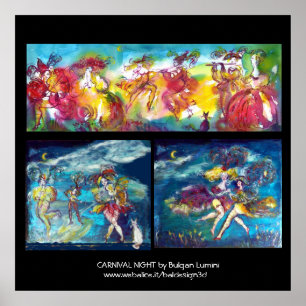 CARNIVAL NIGHT / Venetian Masquerade, Dance Music Poster