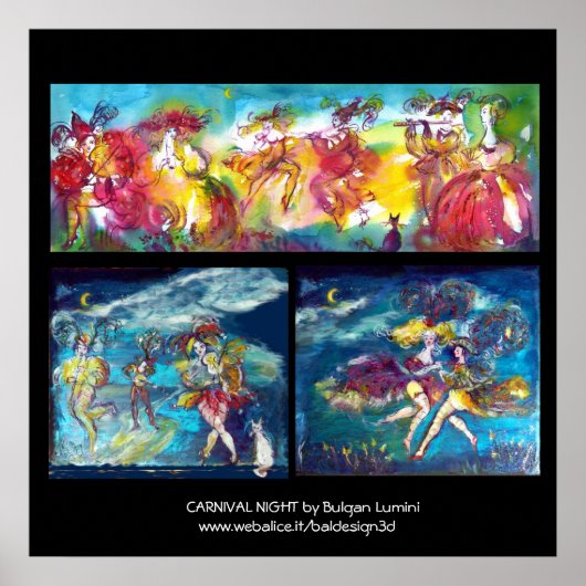 CARNIVAL NIGHT / Venetian Masquerade, Dance Music Poster (Voorkant)